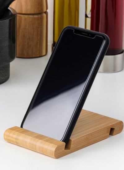 Buy Stand And Holder For Mobile Phone/Tablet Printed Bamboo  - Nada Biege in Saudi Arabia