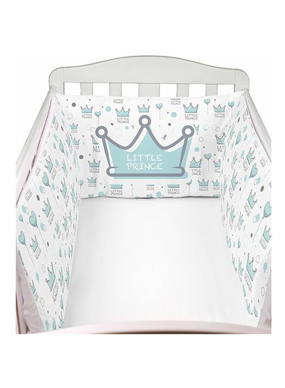 Buy Little Prince Bed Bumpers White Blue in Egypt