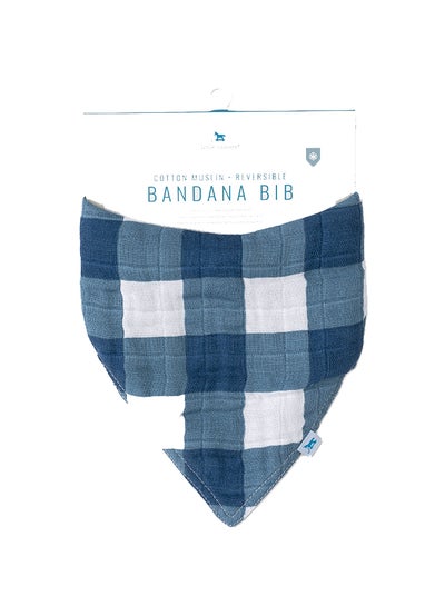 Buy Cotton Muslin Reversible Bandana Bib - Jack Plaid in UAE