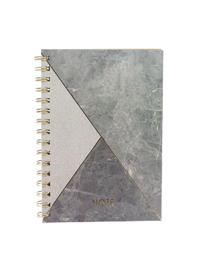 Buy A5 Hard Cover Lined Notebook Dark Grey Marble in Saudi Arabia