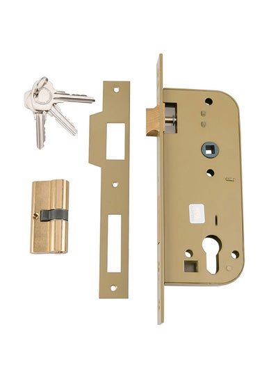 Buy Mortice Cylinder Lock Gold 10mm in Saudi Arabia