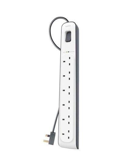 6-Outlet Surge Protection Strip With Power Cord White/Grey price in ...