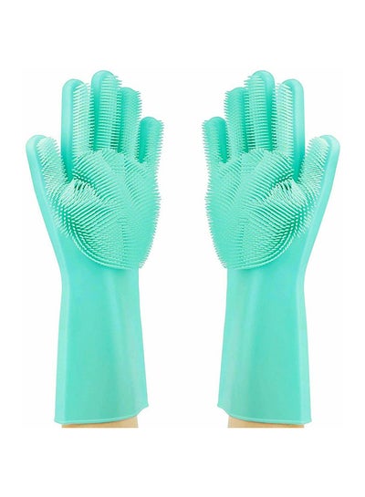 Buy Silicone Dishwashing Gloves Green One Size in Egypt