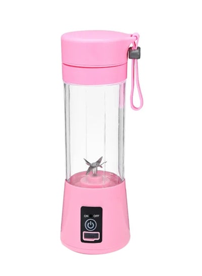 Buy Portable 6 Blades Rechargeable Juicer Blender 380 ml 1000 W HM-03 Pink in Egypt