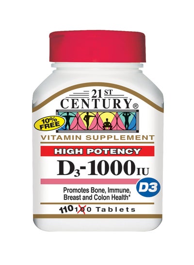 Buy D3 For Strong Bones And Immune System 25mcg - 110 Tablets in UAE