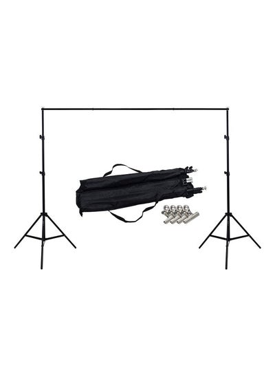 Buy Photography Backdrop Stand With Clips And Carrying Bag Black/Silver in UAE