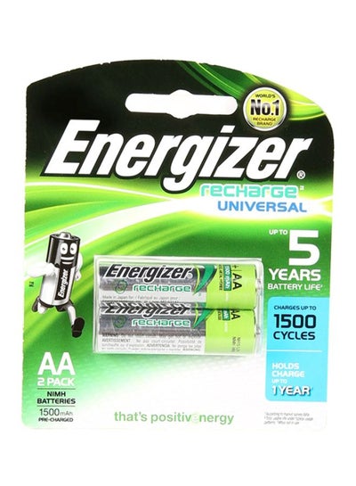 2-Piece Universal AA Battery Set Silver/Green price in Saudi Arabia ...