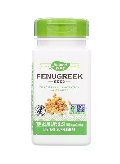 Buy Fenugreek Seed Dietary Supplement - 100 Capsules in UAE