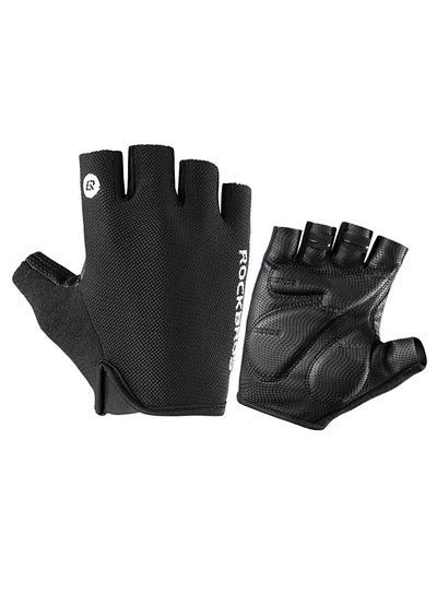 Buy Cycling Semi Finger Gloves Medium in Saudi Arabia