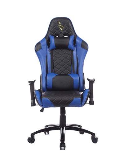 Buy Adjustable Gaming Chair With Lumbar Cushion Blue/Black in UAE