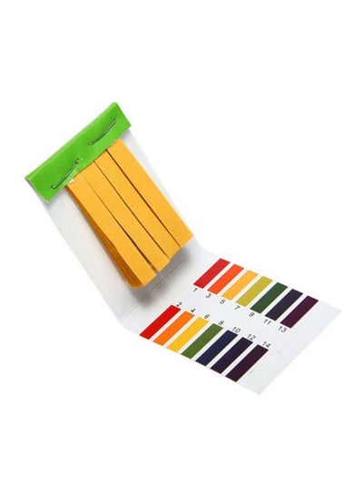 Buy 80 Strips Full Range PH Alkaline-Acid Test Paper Yellow One Size in UAE