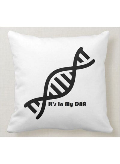 Buy It's in My DNA Printed Pillow White 40x40cm in UAE
