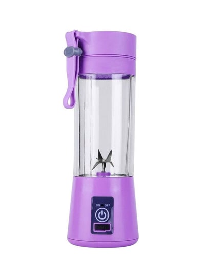 Buy Portable Rechargeable Juice Blender Purple/Clear 23x8.2x8.25cm in Egypt