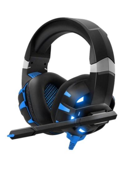 Buy Wired Over-Ear Headset For PC Games - Black/Grey/Blue in Saudi Arabia