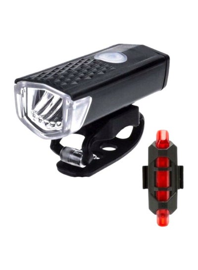 اشتري Rechargeable Front Rear Light Safety Cycling Lamp 6.5x2.8x3.5سم في الامارات