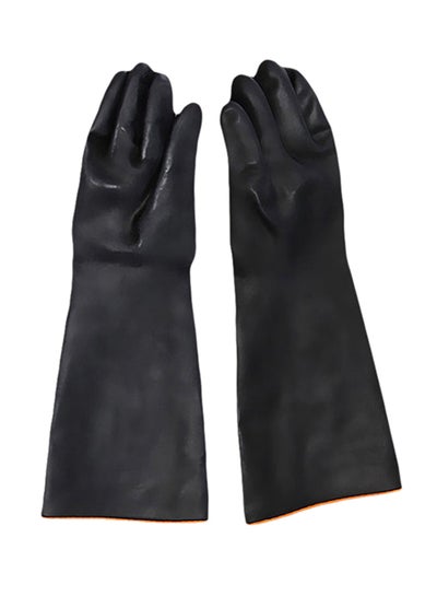 Buy Rubber Gloves Set Black x L in UAE