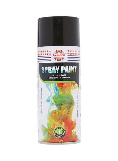 Buy Quick Drying Smooth Finish Premium Quality Durable High-Gloss All-Purpose Spray Paint Black 400ml in Saudi Arabia