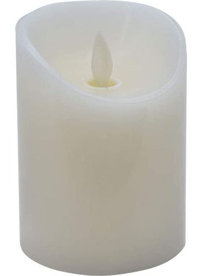 Buy Battery Operated LED Tea Light Candle White 7.5x10.1cm in Saudi Arabia