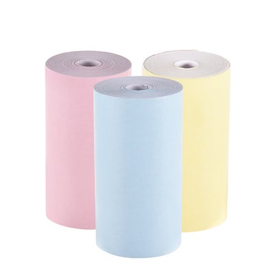 Buy 3-Piece Color Thermal Paper Roll Multicolor in Saudi Arabia