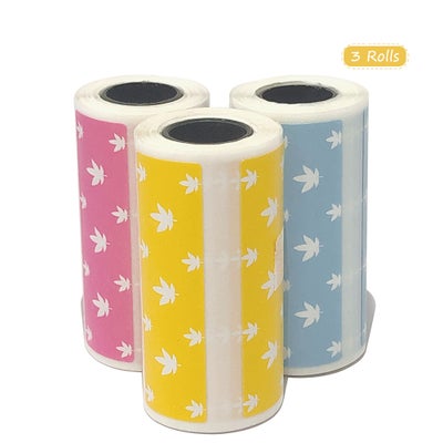 Buy 3-Piece Cute Cartoon Direct Thermal Labels Roll Multicolor in Saudi Arabia