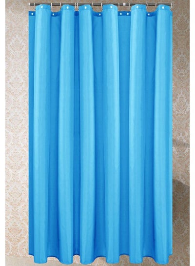 Buy Polyester Shower Curtain Light Blue 180x180cm in UAE