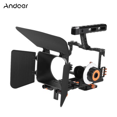 Buy 20-Piece Camera Camcorder Video Cage Rig Kit Black/Orange in Saudi Arabia