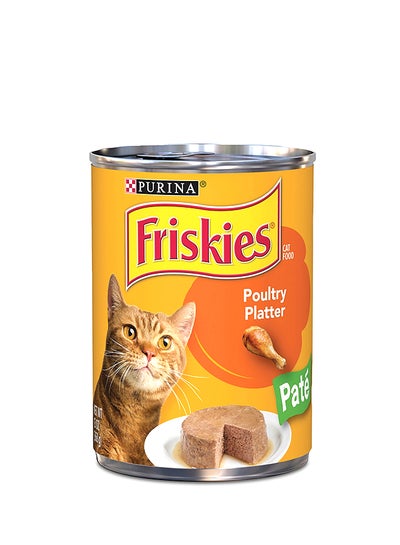 Friskies Poultry Platter Classic Pate Can Food Brown 368grams