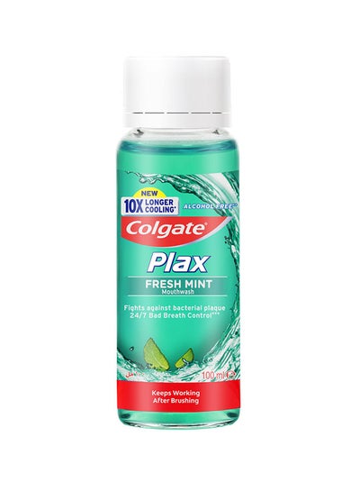 Buy Plax Mouthwash - Fresh Mint Green 100ml in UAE