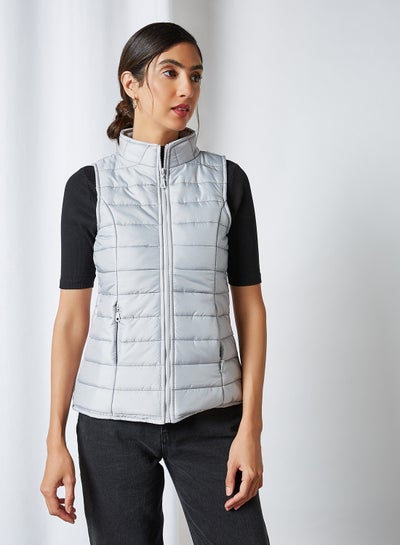 KEOMUD Women's Winter Crop Vest Lightweight Sleeveless Warm Outerwear Puffer Vest Padded Gilet