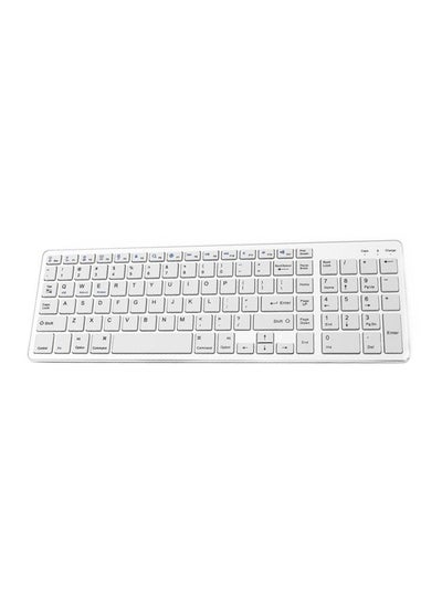 Buy Wireless Ultra-Thin Keyboard White/Black/Blue in Saudi Arabia