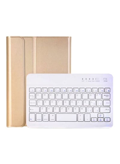 Buy Bluetooth Keyboard Holster For Apple iPad Mini 4/5 Gold/White in Saudi Arabia