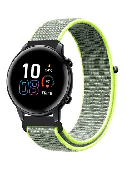 Buy Replacement Band For Honor MagicWatch 2 42mm Grey/Green in UAE