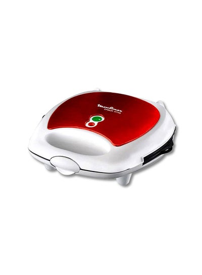 Buy Breaktime, Waffle Maker, Sandwich Maker, Grill, Panini Maker, Multifunction, Interchangeable Non-Stick Plates, Easy to Clean, Space-Saving Storage 700.0 W SW612543 Red/White in Saudi Arabia