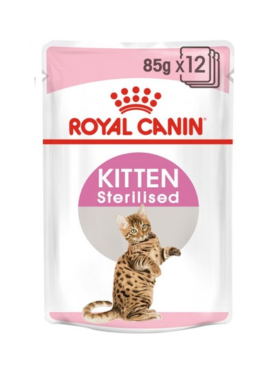 Buy Feline Health Nutrition Kitten Sterilisedgravy Wet Food Pouches 85g Pack Of 12 in Saudi Arabia