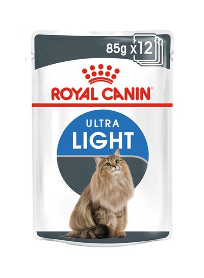 Buy Feline Care Nutrition Light Weight Wet Food Pouches 85g Pack Of 12 in UAE