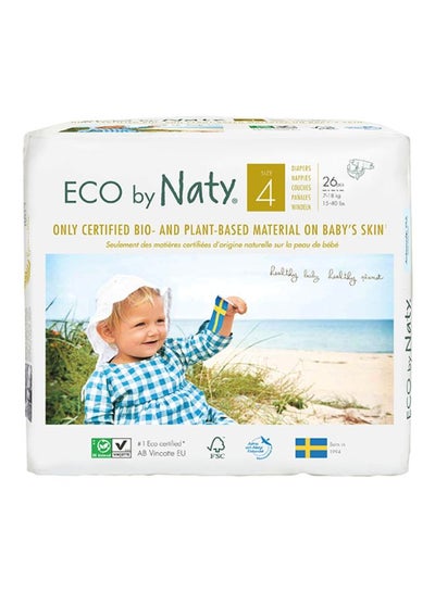 Buy Eco Diapers, Size 4, 7-18 Kg, 26 Count in UAE