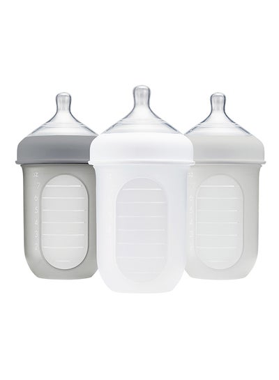 Buy 3-Piece Nursh Feeding Bottle Set (3M+) 8ounce in UAE