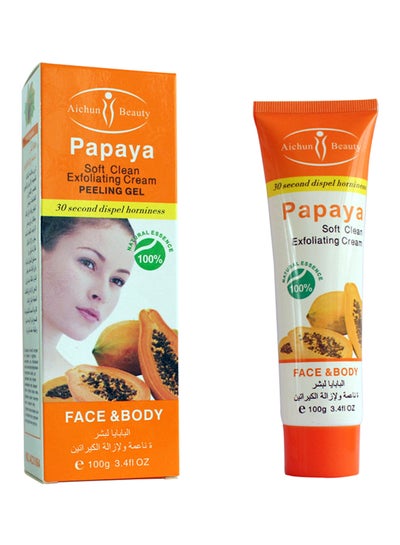 Buy Papaya Soft Clean Exfoliating Cream Peeling Gel 100grams in UAE