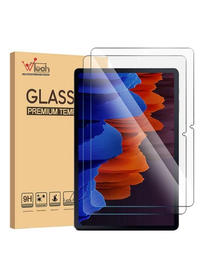 Buy 2-Piece Tempered Glass Screen Protector For Samsung Galaxy Tab S7 Clear in Saudi Arabia