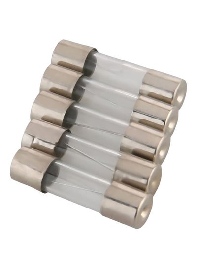 Buy 5-Piece Replacement Fuse Set Clear/Silver 20mm in UAE