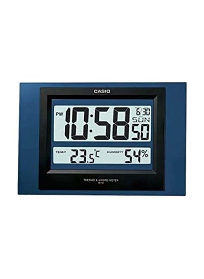 Buy Rectangle Shaped Digital Wall Clock Blue/Black/Grey in UAE