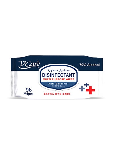 Buy Disinfectant Multipurpose Wipes 96's 70% Alcohol in UAE