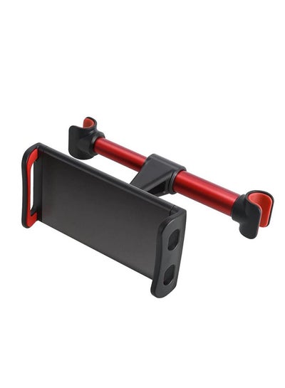Buy 360 Degree Rotating Adjustable Car Back Seat Phone Holder For 4.7-11 Inch Mobiles And Tablets Black/Red in UAE