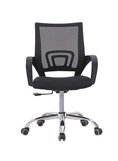 Buy Ergonomically Backrest Designed Super Comfort Sleekline Low Back Adjustable Seat Desk Chair Black 47 x 49 x 98cm in UAE