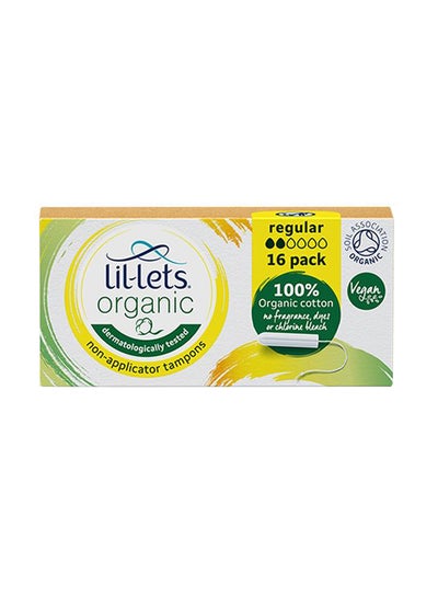 اشتري Organic Non Applicator Regular 16 Tampons أبيض في الامارات