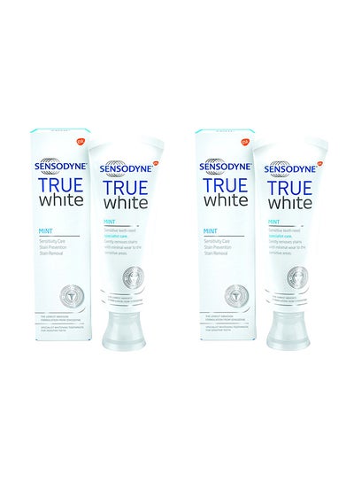 Buy True White Mint Toothpaste, 75g, Pack Of 2 150grams in Saudi Arabia