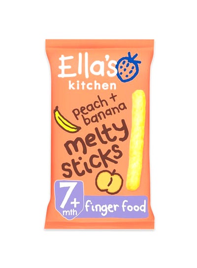 Buy Melty Sticks Peach And Banana Finger Food 16grams in UAE