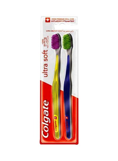 Buy Ultra Soft Toothbrush Assorted 2 Pieces in Saudi Arabia