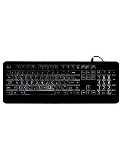Buy USB Wired Keyboard - English Black in Saudi Arabia