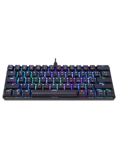 Buy Mechanical 61-Keys RGB Gaming Keyboard Black in Saudi Arabia